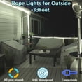 thumbnail image 2 of Luces LED tipo cuerda FOEERS de 10 m, blancas, para exteriores, impermeables, 110 V, 2 of 9