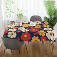 thumbnail image 3 of Yayeee Tablecloths 60" x 60" Rectangle Wrinkle Resistant Party Table Cover, Red Floral, 3 of 8