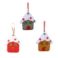thumbnail image 2 of 3Pcs Christmas House Shape Pendants Soft Fun Hanging Ornament for Home Cafe, 2 of 6