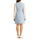 thumbnail image 3 of VESTIDO INSPIRADO CHIC para MUJER, de cuadros, tweed, con escote en V, sin mangas, de un solo botón y con bolsillos, color gris azul, 3 of 5