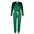 thumbnail image 5 of Posijego Ensemble de Survêtement de Noël pour Femmes Imprimé Manches Longues Col Rond Joggeurs 2 Pcs Tenues de Détente, 5 of 5