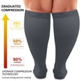 thumbnail image 3 of 3 Pairs Plus Size Copper Compression Socks for Women & Men Circulation 20-30 mmHg - Better Blood Flow, Swelling , Best Support for Medical, Running, Nursing, 3 of 6
