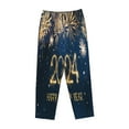 thumbnail image 4 of Kll Womens Happy New Year 2024 (3) Print Pajama Pants Soft Pajama Bottoms For Women Cozy Lounge Pants, 4 of 9