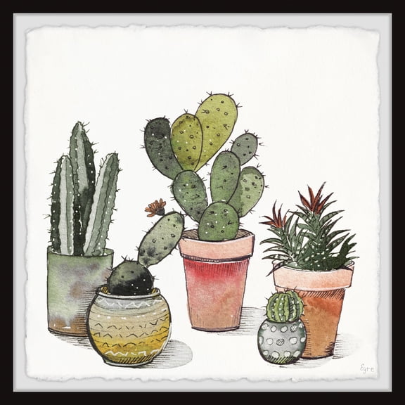 Marmont Hill Cactus Beauties Framed Painting Print