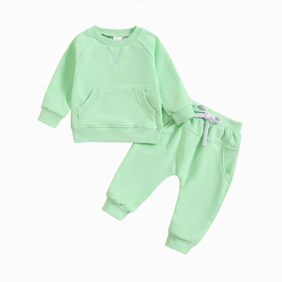 Futezty Toddler Boys Girls Clothes Fall Winter Outfit Sets, Set For Kids 3M 6M 12M 18M 24M 2T 3T 2 Pcs