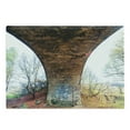 thumbnail image 1 of Landscape Cutting Board, Pillar of Old Stone Bridge in Rural Area Historic Architecture Landmark, Decorative Tempered Glass Cutting and Serving Board, Large Size, Brown Green, by Ambesonne, 1 of 1