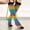 Yellow, variant on Hot Sales Women's Cotton Knee High Socks Under $2 GIJNRIUIUA Green Knee-High Socks Fashion Breathable Striped Holiday Atmosphere Long Stockings Leg Warmers