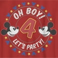 thumbnail image 2 of Boy's Mickey & Friends 4th Birthday Oh Boy Let's Party Mickey Graphic Tee Red X Large, 2 of 4