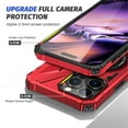 thumbnail image 6 of Case for iPhone 15 Pro 6.1" with 360° Spin Magnetic Stand Ring Holder, Compatible with MagSafe, 16FT Mil-Grade Shockproof Dropproof Tough Rugged Protective Case Cover,Red,For iPhone 15 Pro, 6 of 8