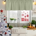 thumbnail image 6 of Sage Green Valances for Windows, Decorative Rod Pocket Window Valance Curtains, Farmhouse Sage Green Decor Short Curtain Drapes for Kitchen/Bathroom/Living Room, 2 Panels, 60" W x 18" L, 6 of 8