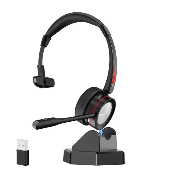 Auriculares Inalambricos EMAIKER M890BT Monoaurales ENC con Dongle USB y Bluetooth 5.2