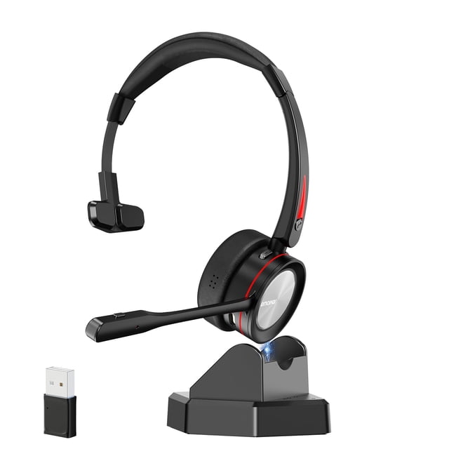 Auriculares Inalambricos EMAIKER M890BT Monoaurales ENC con Dongle USB y Bluetooth 5.2