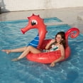 thumbnail image 5 of BESTOYARD Swim Pool Float Sea Horse Shape PVC Swimming Ring Red 1Set, 5 of 6