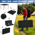 thumbnail image 5 of HaiCube 36-Inch Folding Table, Heavy Duty HDPE Portable Card Table, 300lb Capacity, No Assembly, Waterproof for Camping, Picnic, Party, Black, 5 of 8