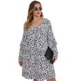 thumbnail image 6 of Dresses for Women Maxi Dress Plus Size Autumn Winter Skirt High Waist Printed Commuter Woven Dress, 6 of 6