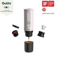 thumbnail image 2 of Outin Nano Máquina de café espresso eléctrica portátil, cafetera de viaje para camping, cafetera de coche autocalentable con USB-C, con café molido y cápsula NS para RV, senderismo, oficina, 2 of 5