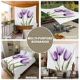thumbnail image 6 of Purple Tulip Tapestry for Bedroom Wall Hanging Tapestry, Aesthetic&nbsp;Pastoral Flower Floral Spring Ceiling Backdrop Tapestries Poster Blanket Wall Decor for Teens Room Living Room Dorm 59" x 79", 6 of 8