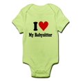 thumbnail image 1 of CafePress - I Love My Babysitter Infant Bodysuit - Baby Light Bodysuit, 1 of 1