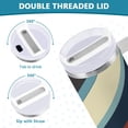 thumbnail image 3 of Yayeee 40oz Stainless Steel Tumbler with Straw and Handle Double-Wall Insulated Travel Water Bottle, Retro Colorful Stripes, 3 of 8