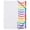 White, variant on Rainbow Classification Loose Data Folder With Multi Pockets, Portable File Organizer For Exam Papers And Documents, Durable Archive Storage Book For Office Home, White