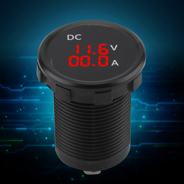 Medidor de voltaje, voltímetro digital de 12-24 V, amperímetro, voltímetro digital, voltímetro para automóvil, máxima confiabilidad