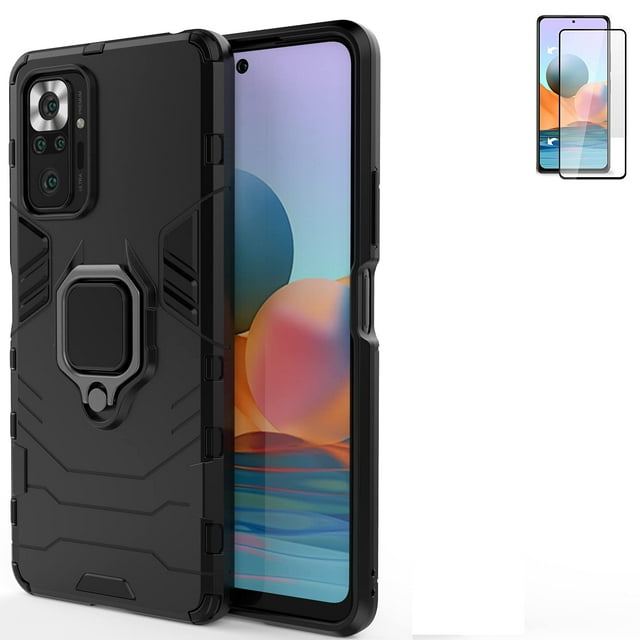 Funda para Xiaomi Redmi Note 10 Pro Max Black + Glass