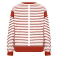 thumbnail image 5 of Npasoilc Sweatshirts for Women Fall Winter Trendy Long Sleeve Round Neck Side Slit Comfort Pullover Blouse Tops Striped Color Block Casual Loose Hoodless Hoodies, 5 of 8
