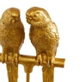 thumbnail image 5 of 3" x 9" Gold Polyresin Parrot Sculpture, by DecMode, 5 of 10