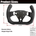 thumbnail image 4 of Lightweight Suede Steering Wheel For Logitech G RS50 System or Pro SIM;Supper lightweight Real Carbon Fiber Compatible with Logitech G RS Racing Wheel,12 Inch Squar Style,Black2, 4 of 10