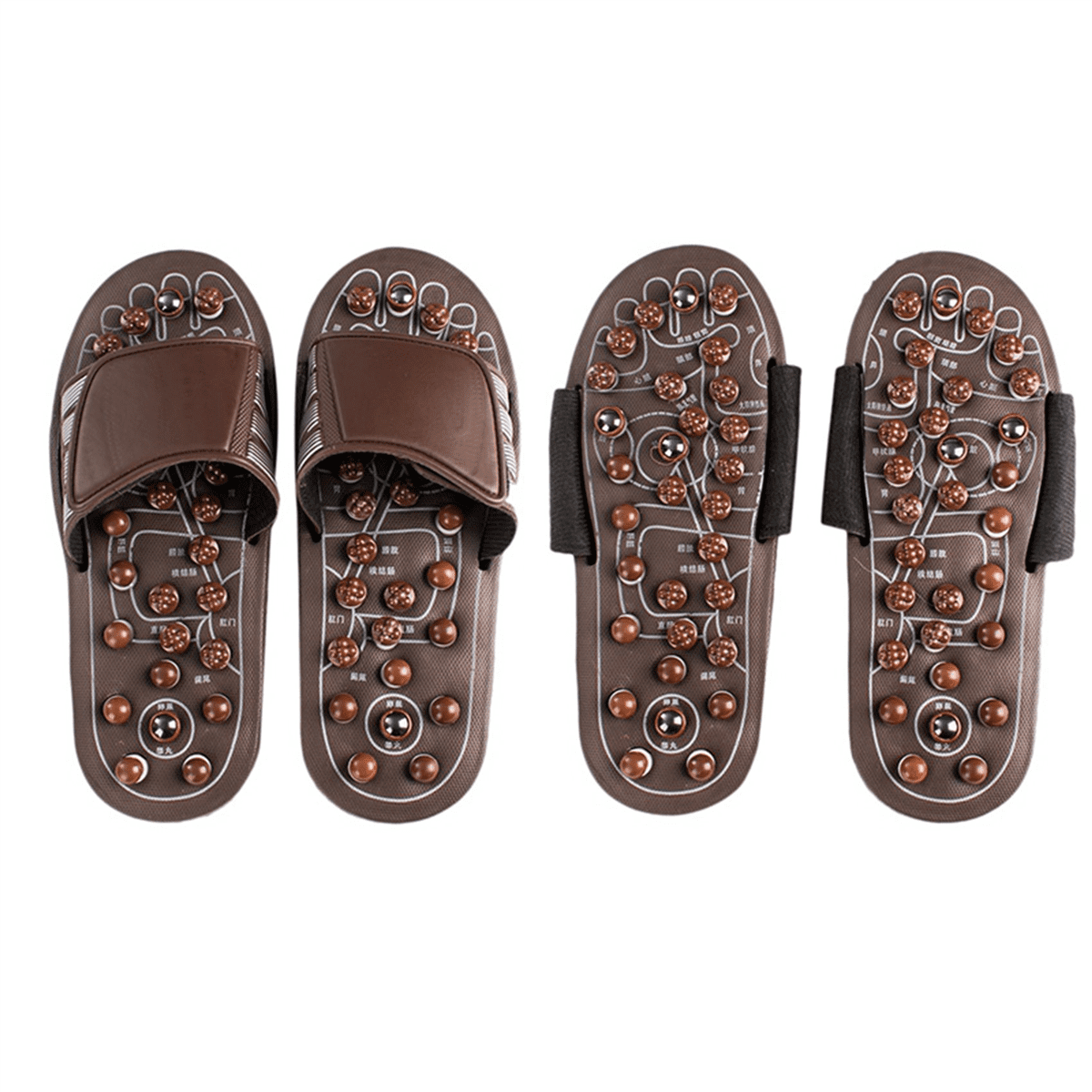 4x Acupressure Foot Massager Massage Slippers Shoes Reflexology Sandals Relief Plantar Fasciitis Arthritis M
