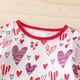 thumbnail image 4 of Ropa Para Bebés Y Niñas, Atuendo Para Niños Pequeños, Camisa De Manga Larga Para El Día De San Valentín Para Primavera Y Otoño, Pantalones Con Estampado De Amor, Traje Rojo Odeerbi LM103-5506, 4 of 9