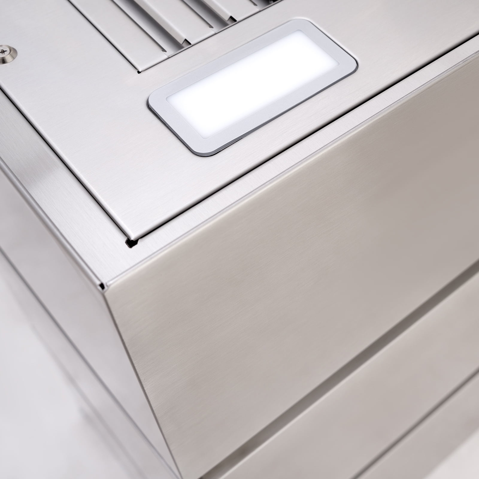 Akicon 30" Stainless Steel Range Hood, 3 Stacks Modern Box Ducted Kitchen Hood with Powerful Vent Motor, Wall Mount, 30"W*30"H*14"D, Brushed Stainless