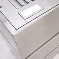 thumbnail image 3 of Akicon 30" Stainless Steel Range Hood, 3 Stacks Modern Box Ducted Kitchen Hood with Powerful Vent Motor, Wall Mount, 30"W*30"H*14"D, Brushed Stainless, 3 of 7