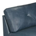 thumbnail image 3 of Benjara Samy 37 Inch Modular Corner Sofa Chair, Padded Blue Faux Leather, Wood, 3 of 5