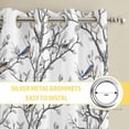 thumbnail image 6 of Natural Trees Branches Kitchen Curtains Window Panels, Colored Birds Vintage Rustic Insulated Window Treatment Curtain, Grommet Curtains for Bedroom/Living Room/Bathroom, 2 Piece 42"Wx45"L, 6 of 8