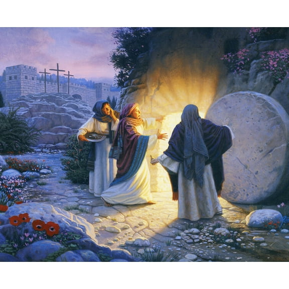 Catholic print picture - Jesus has Risen T - 8" x 10" ready to be framed