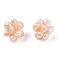 thumbnail image 2 of Round Natural Cultured Freshwater Pearl Beads Handmade Ball Cluster Beads PeachPuff 10~11mm Hole: 0.5mm, 2 of 2