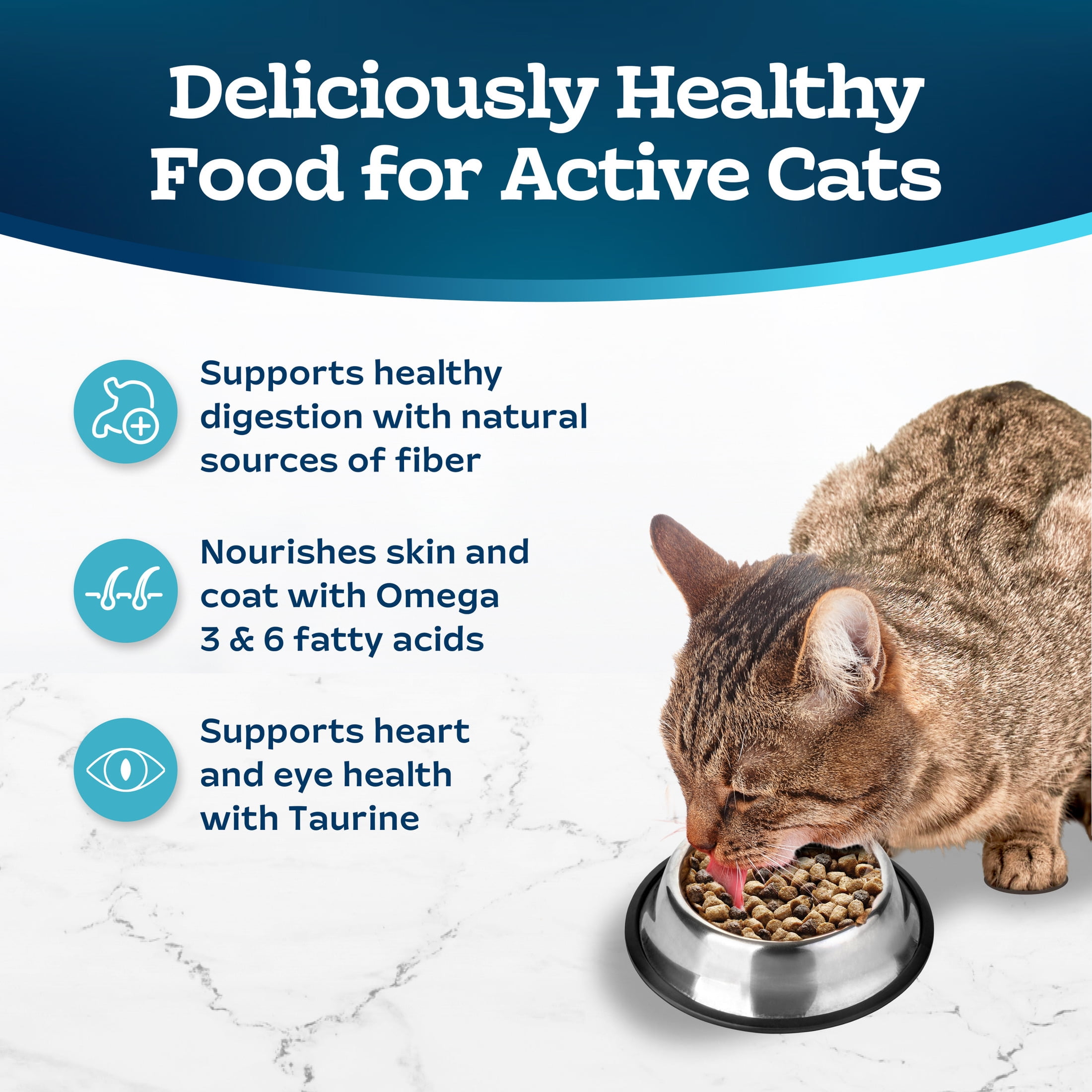 Blue Buffalo Tastefuls Dry Cat Food, Active Adult Cat, Chicken and Brown Rice, 15-lb. Bag