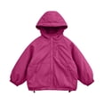 thumbnail image 7 of FAVIPT Waterproof Jacket for Girl Adjustable Drawstring Windproof Hooded Jackets Zip Up Outdoor Coat with Zipper Pockets Hot Pink,14-15 Years, 7 of 7