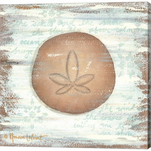 Ocean Sand Dollar by Annie Lapoint, Canvas Wall Art, 24W x 24H