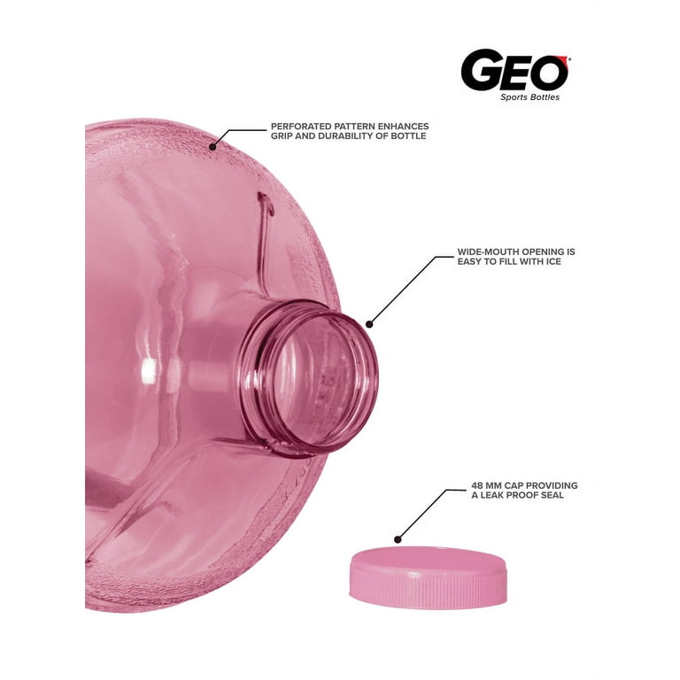 Geo sports bottles 1 gal Pink Plastic Water Bottle Walmart