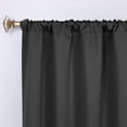 thumbnail image 2 of Superior Blackout Solid Light Filtering Rod pocket Curtain Panel Set, 26" x 84", Black, 2 of 9