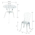 thumbnail image 4 of Bistro Set Table & 2 Chairs Cast Aluminum 3 Pcs Patio Furniture Set, 4 of 4