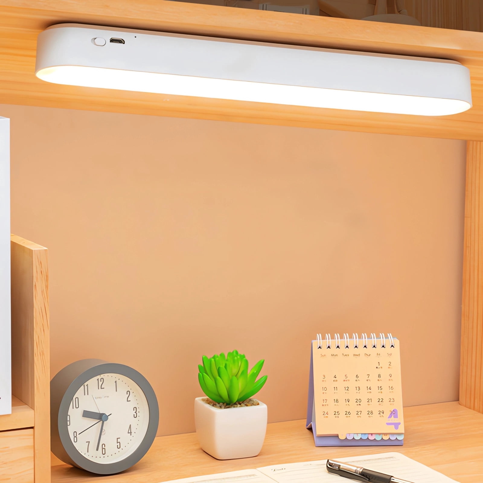 2024 Upgraded Version Desk Lighting & Ceiling Lamp Eye Protection Learning Remote Control Lamp Rechargeable Plug in Two Home &Kitchen Use Three Color Temperature Dormitory Desk Lamp Night Light