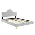thumbnail image 3 of Modway Sunny Modern Style Performance Velvet Full Bed in Light Gray, 3 of 10