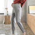 thumbnail image 5 of gakvov Women Solid Color Hole High Jeans Flares Ankle Fashion Pants Trouser, 5 of 9