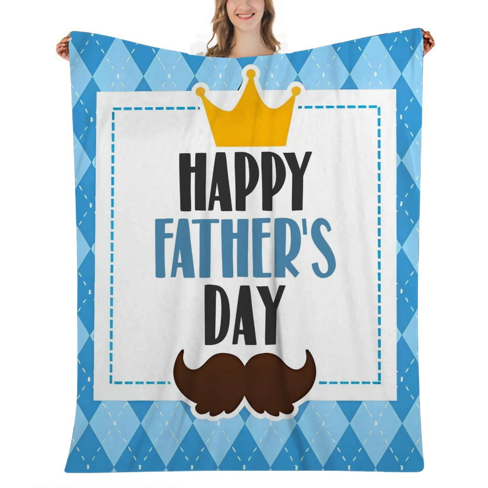 Happy Fathers Day Yellowstone Oversized Silk Touch Throw Blanket(59x79