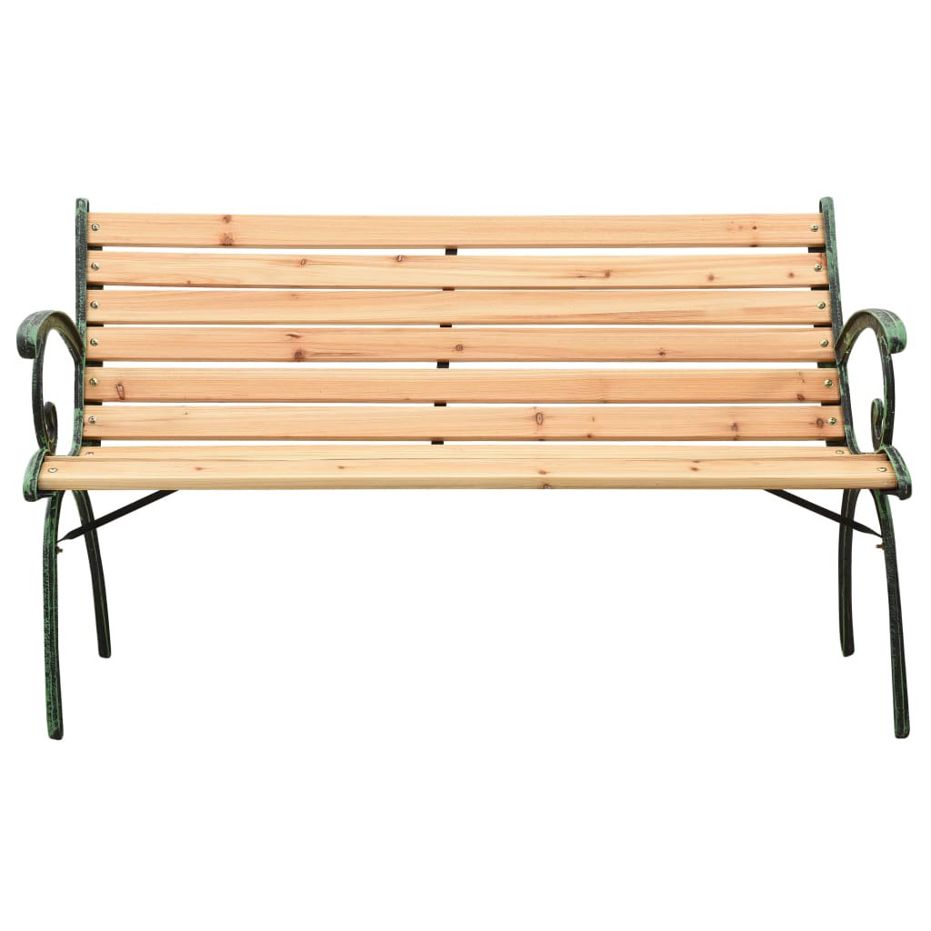 Otviap Garden Bench 484 Cast Iron And Solid Firwood Outdoor Benches Furniture Walmartcom Walmartcom