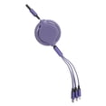 thumbnail image 4 of Cable de carga USB 3 en 1 Cable de carga rápida retráctil múltiple para IOS/Tipo C/Micro puertoPúrpura, 4 of 5