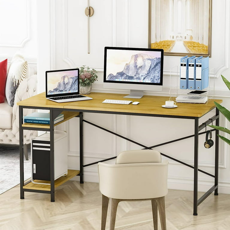 Hitow Home Office Desk 55 Inch Wood Writing Workstation – hitowofficial